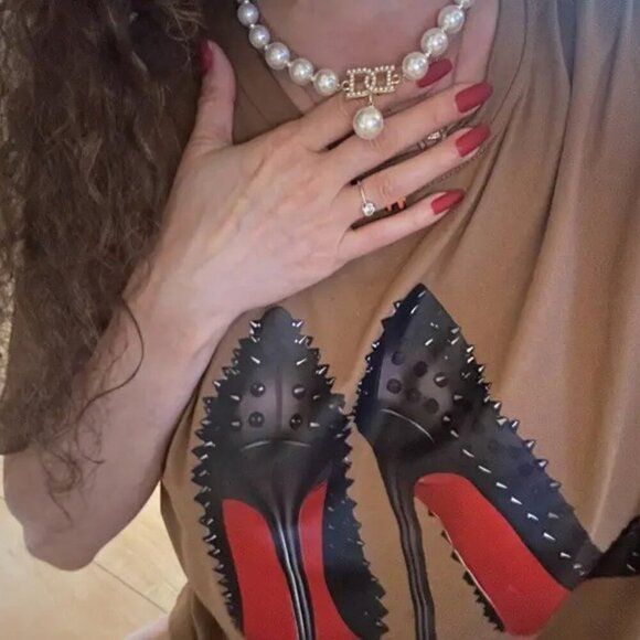 Women's Necklace Earrings Jewelry Set Pearls Rhinestone Birthday Wedding Gift - Picture 2 of 6